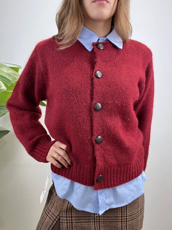 CARDIGAN JOLIE BORDEAUX
