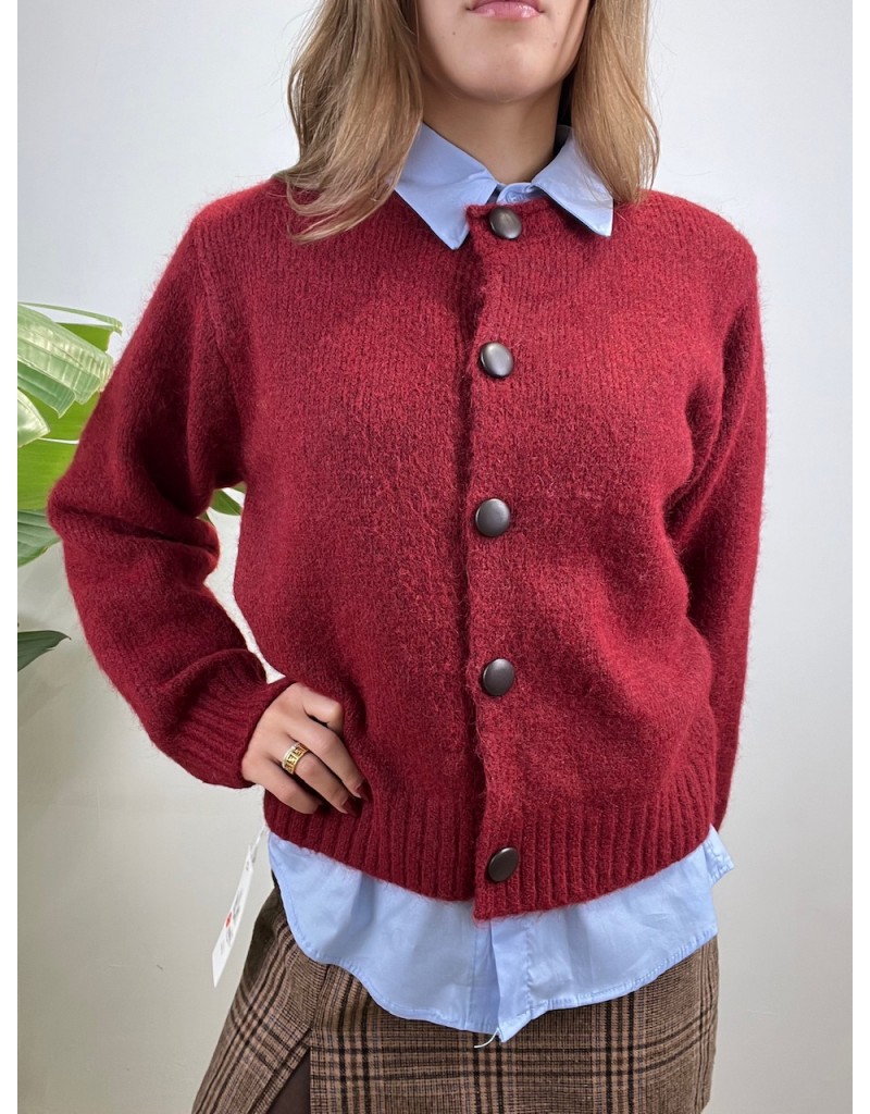 CARDIGAN JOLIE BORDEAUX