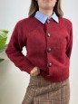 CARDIGAN JOLIE BORDEAUX