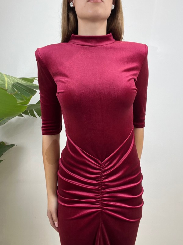 LONG DRESS PATRIZIA BORDEAUX