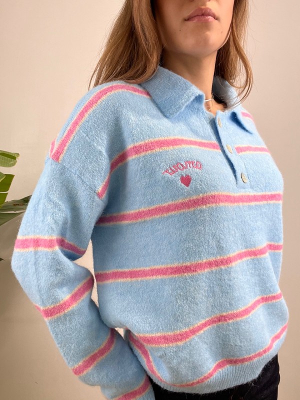 PULLOVER POLO CARMELA AZZURRA
