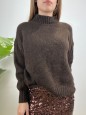 PULLOVER SIMPLY MORENA MARRONE
