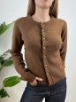 CARDIGAN SIMPLY LUMINA MARRONE