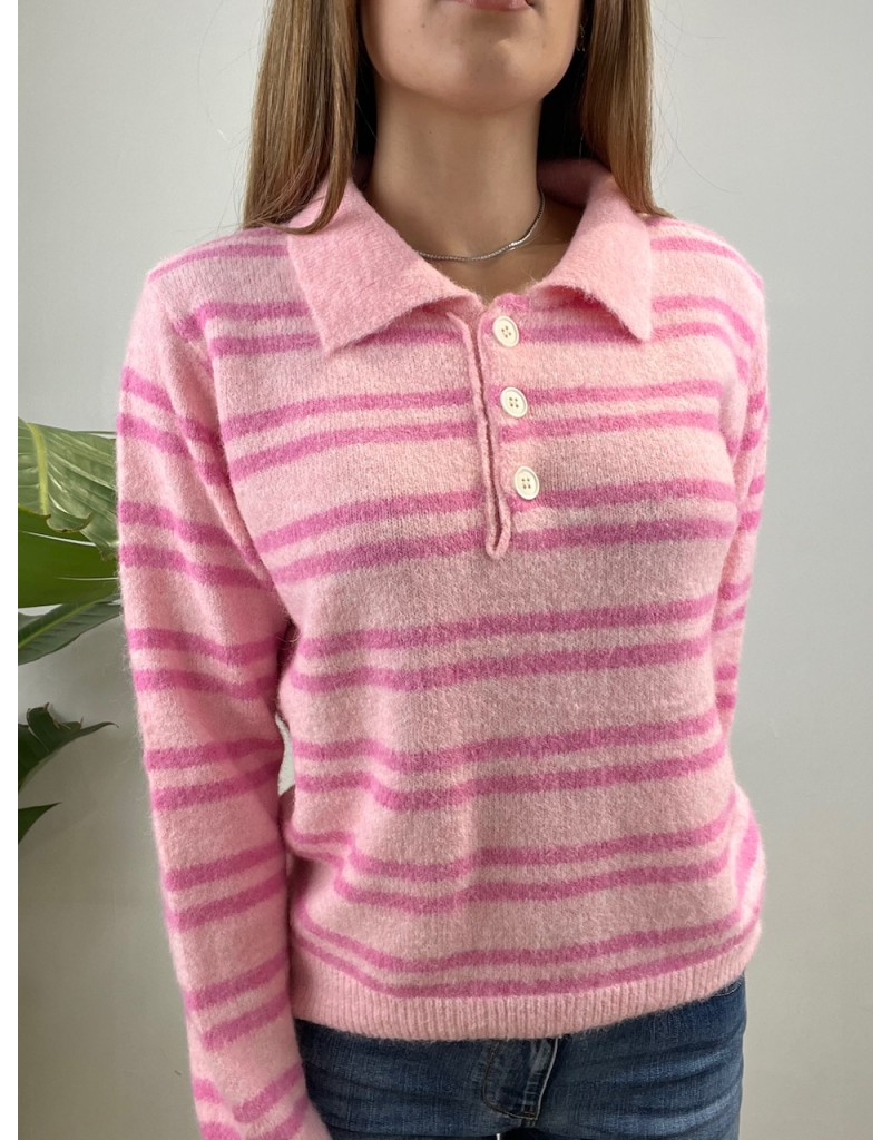 PULLOVER POLO KLARA ROSA