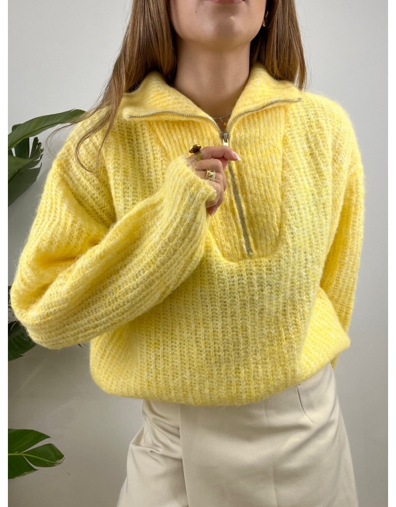 PULLOVER ZIP GIALLO