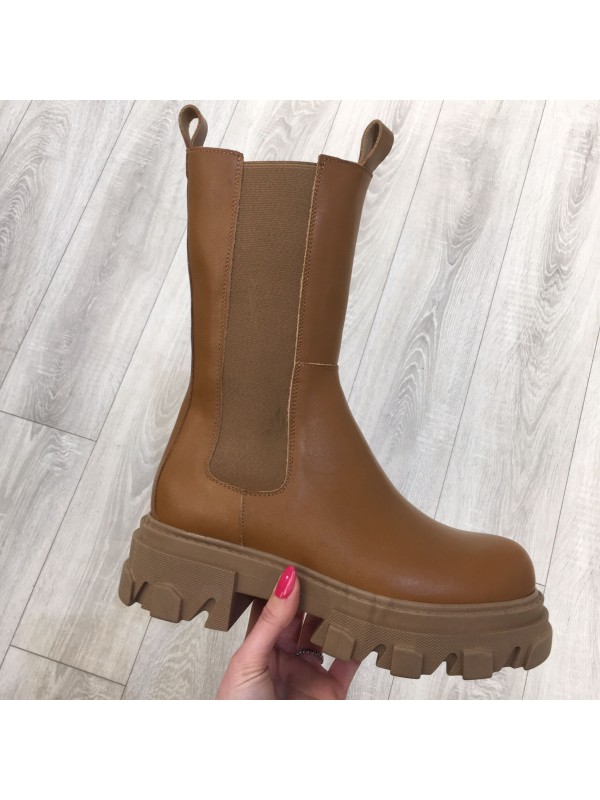 STIVALE GIULIA TOP QUALITY CAMEL