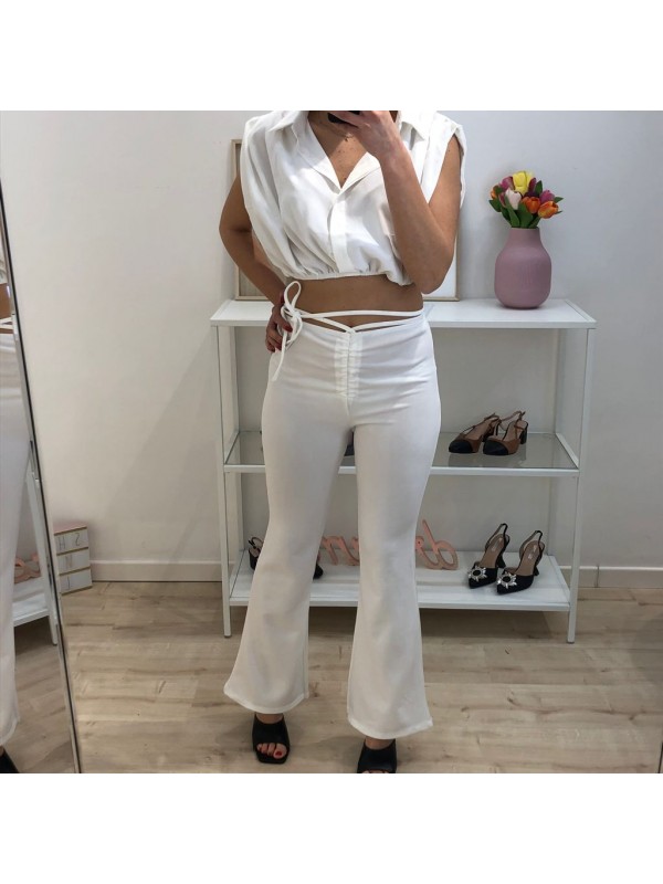 CROP CAMICIA BIANCO