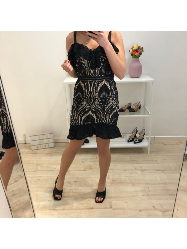 DRESS IN PIZZO NERO
