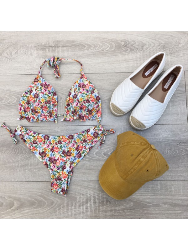 COSTUME FIORELLINI BIANCO