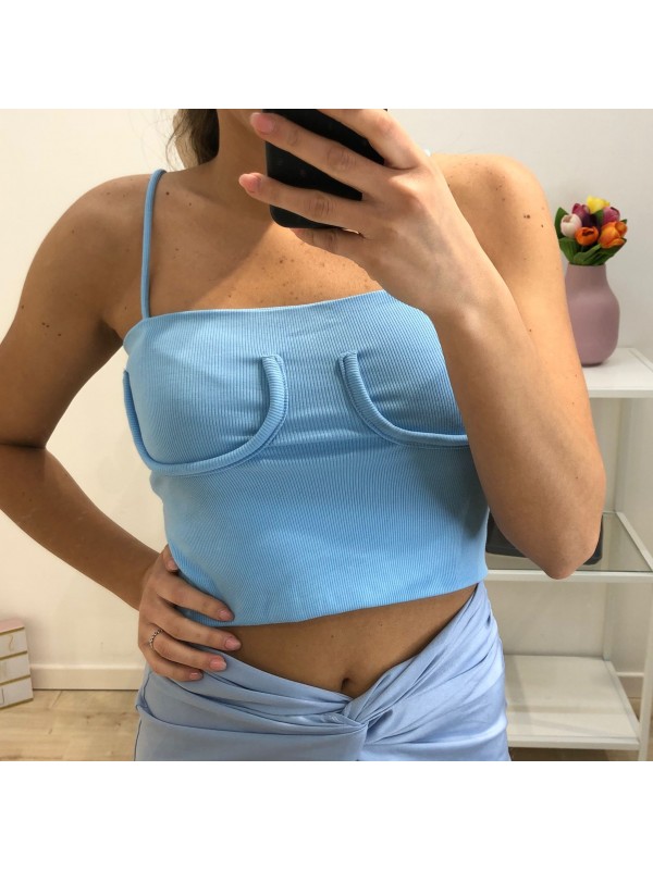 TOP COSTINE AZZURRO