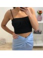 TOP COSTINE NERO