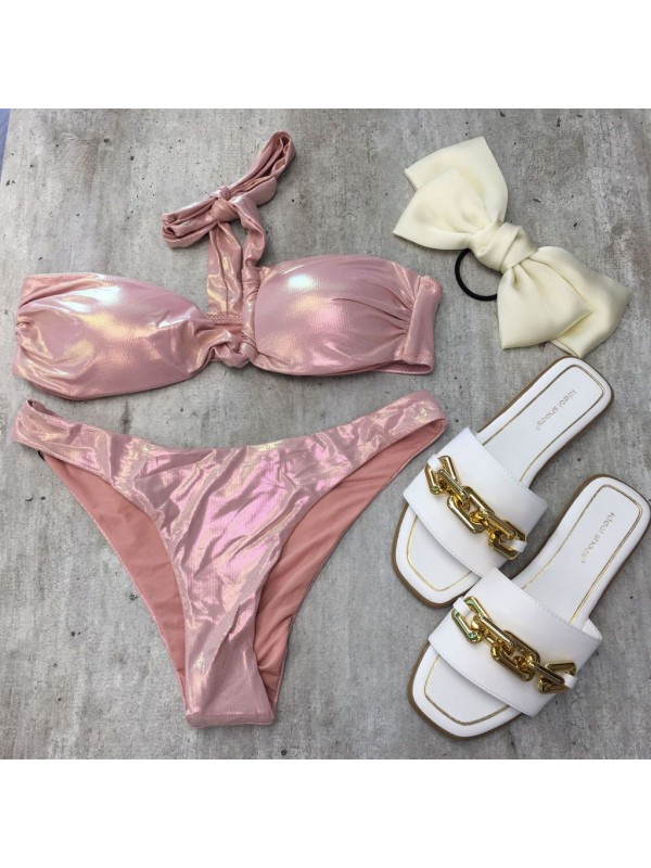 COSTUME METALLIZZATO ROSA