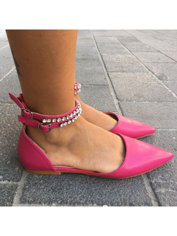 BALLERINA CON CINTURINO FUCSIA