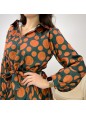 DRESS MIDI POIS VERDE