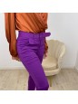 PANTALONE CON CINTURA TOP QUALITY VIOLA