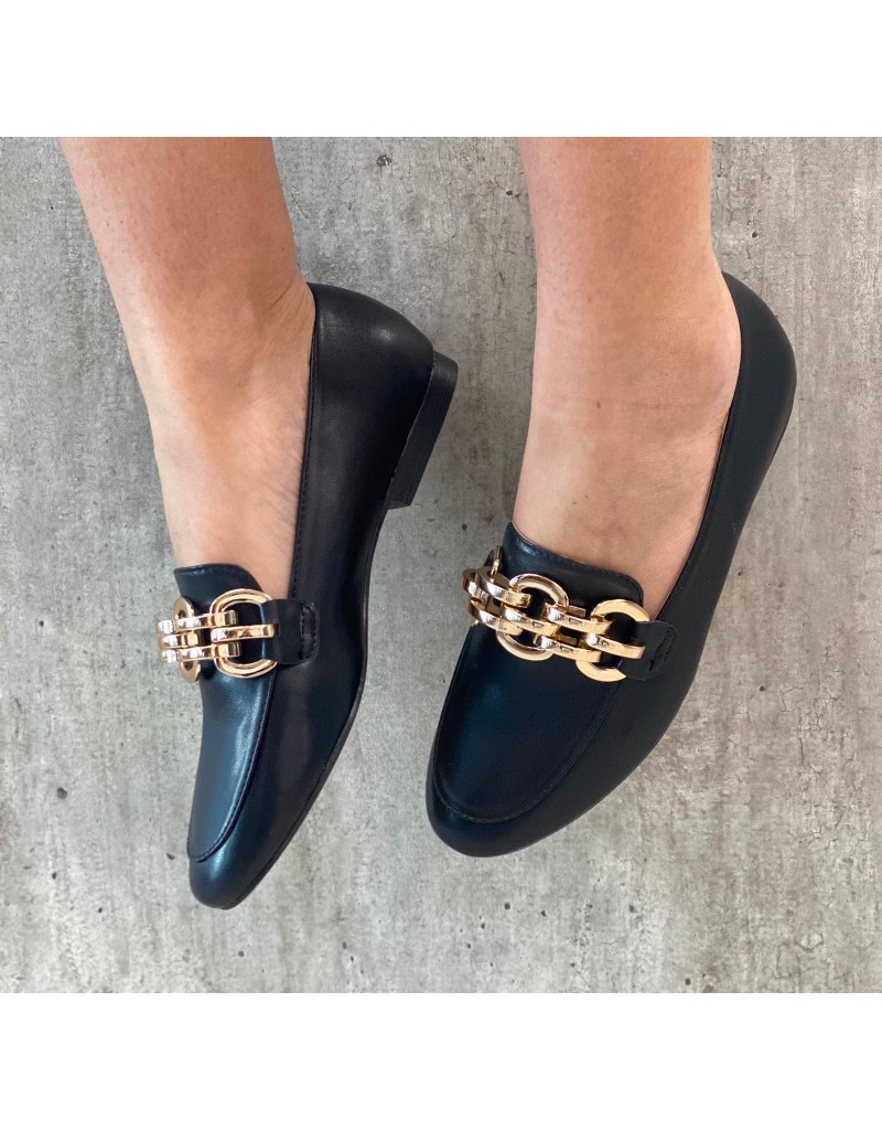 MOCASSINO CATENA NERO