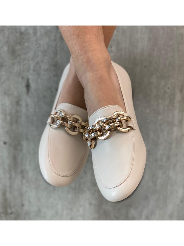 MOCASSINO CATENA BEIGE