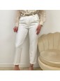 PANTALONE CON CINTURA BIANCO