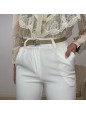 PANTALONE CON CINTURA BIANCO
