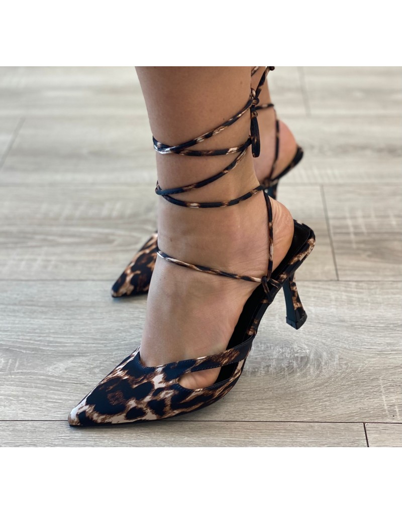 DèCOLLETè CON LACCI LEOPARDATO