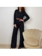 CO ORD SET CROPPED NERO