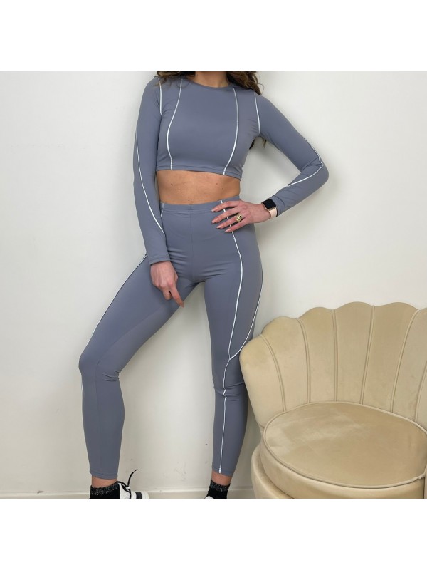 CO ORD SET SPORT TOP QUALITY GRIGIO