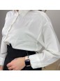 CAMICIA OVER SATEN BIANCA