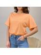 SHIRT BASIC CON RISVOLTO ARANCIO
