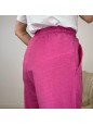 PANTALONE MIDI ALLA TURCA FUCSIA