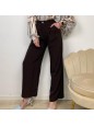 PANTALONE PALAZZO MARRONE