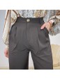 PANTALONE PALAZZO MARRONE