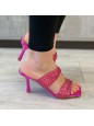 SANDALO INTRECCIATO FUCSIA