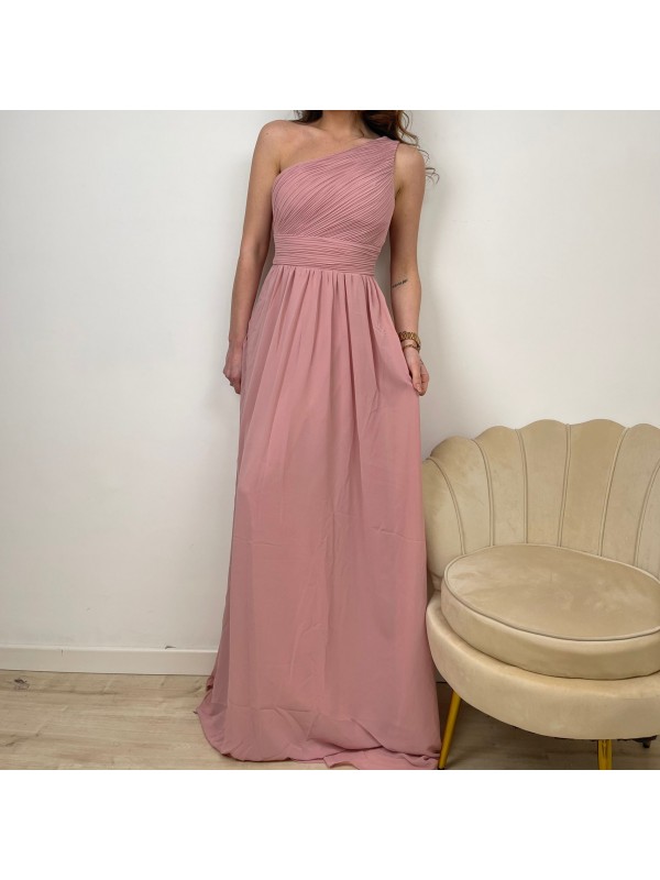 LONG DRESS MONOSPALLA ROSA