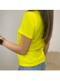 T-SHIRT SCOLLO A "V" GIALLA