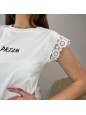 T-SHIRT MACRAMè DREAM BIANCO/NERO