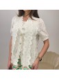 CAMICIA CON MERLETTO BEIGE