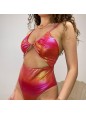 MONOKINI HOLOGRAPHIC EFFECT ROSSO