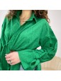 CAMICIA CROP LACCETTI VERDE