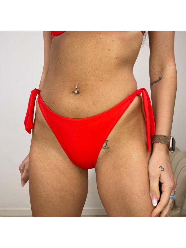 SLIP CON LACCETTI CLASSICO ROSSO