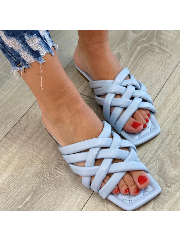 CIABATTA INTRECCIATA AZZURRA