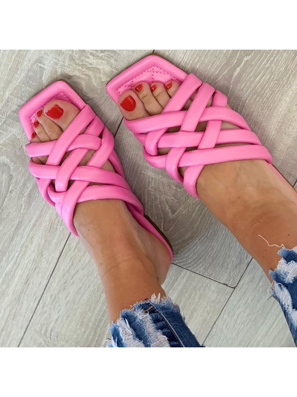 CIABATTA INTRECCIATA ROSA