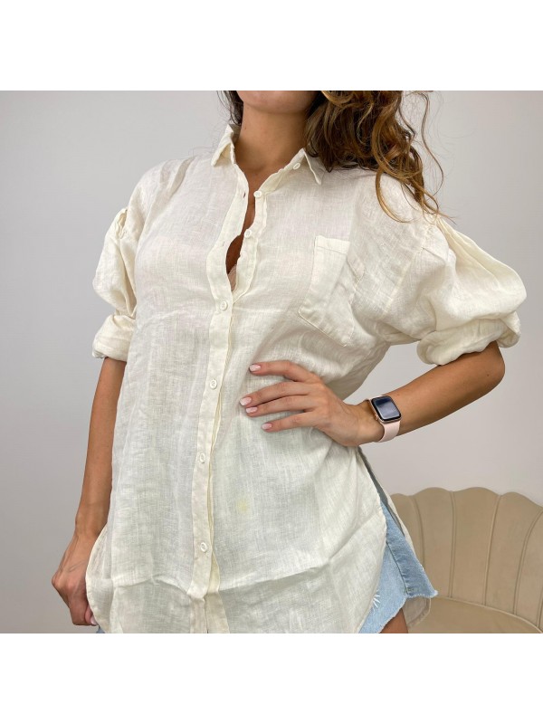 CAMICIA IN LINO BEIGE