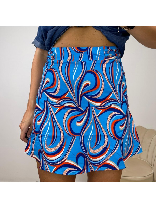 MINI GONNA FANTASIA AZZURRO