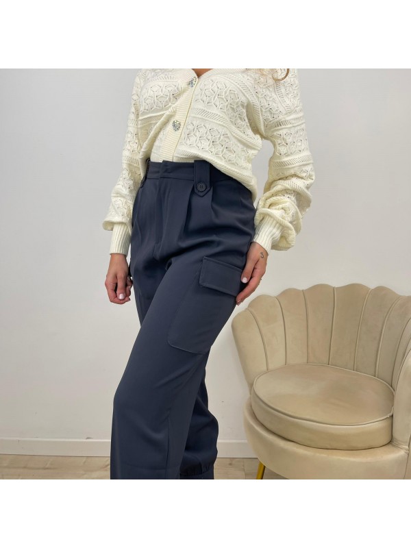 PANTALONI CARGO GRIGIO