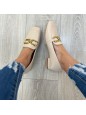MOCASSINI CON TACCO BEIGE
