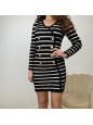 DRESS DOPPIO PETTO A RIGHE