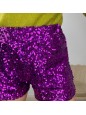 SHORT CON PAILLETTES VIOLA