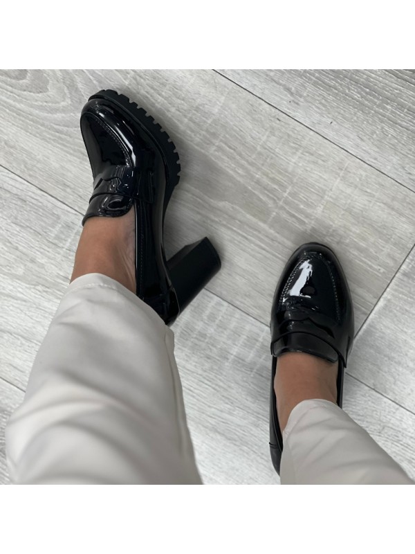 MOCASSINO CON TACCO ALTO