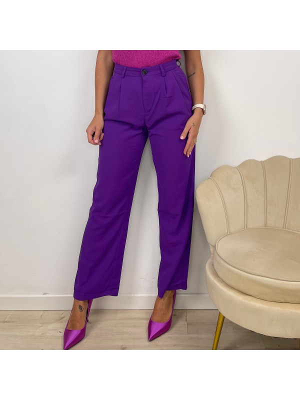 PANTALONI PALAZZO VIOLA