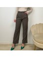 PANTALONI PALAZZO MARRONI